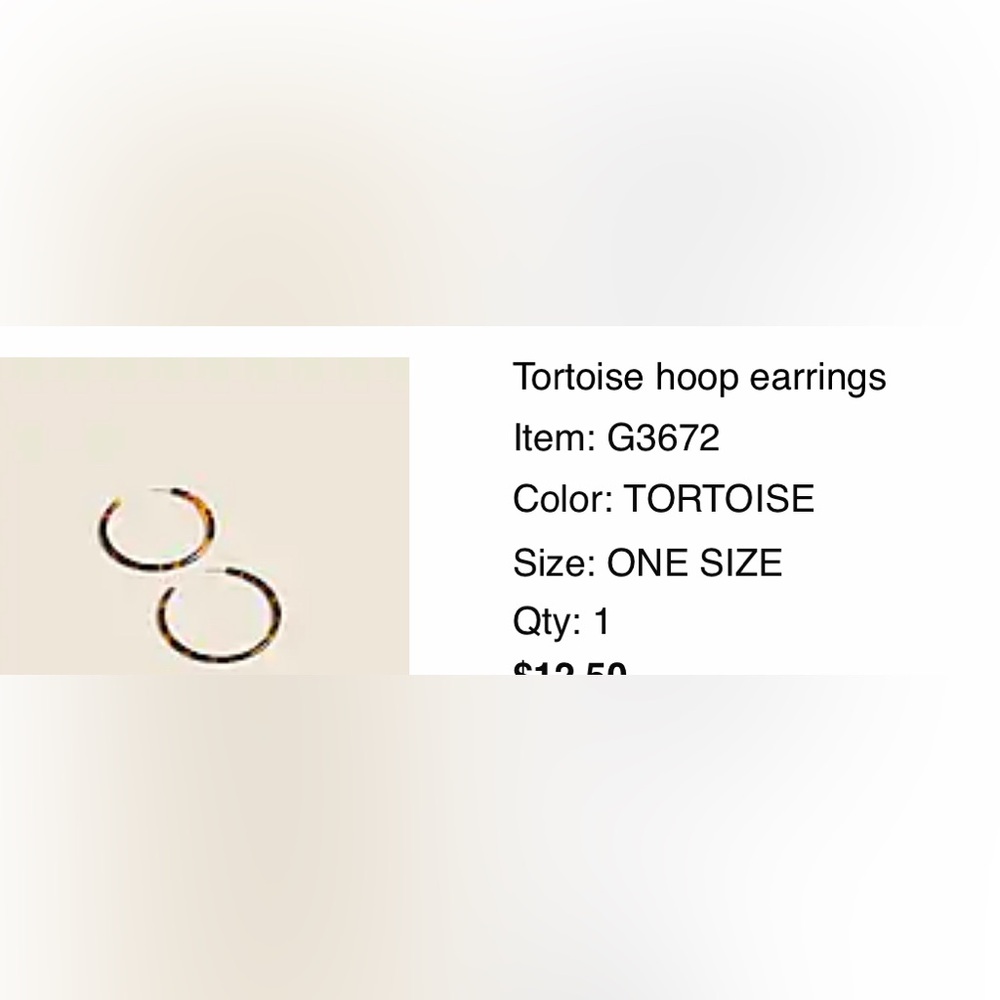 JCrew tortoise hoop earrings